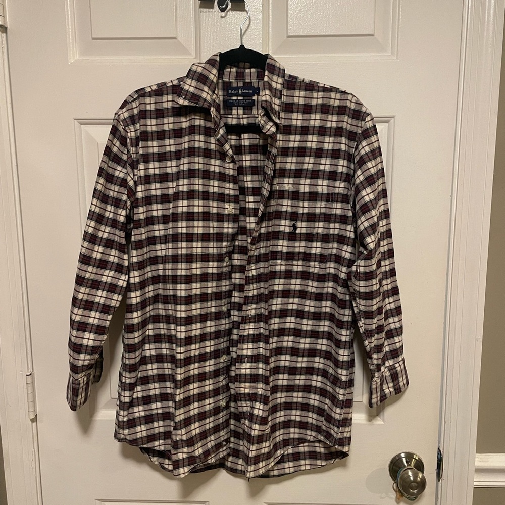 Men’s Ralph Lauren Size Large Plaid Button Down